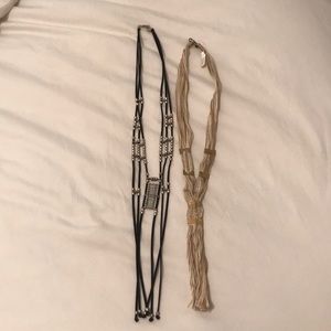 Tan Free People long necklace